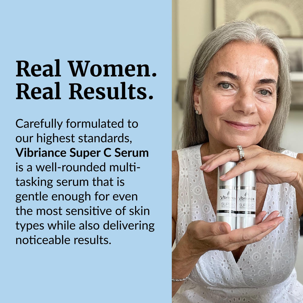 Vibriance Super C Serum morning routine shot supports daily glow