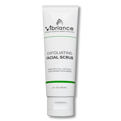 Vibriance Ultra-Gentle Face Scrub bottle showing gentle exfoliation for renewed skin