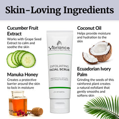 Vibriance Ultra-Gentle Face Scrub texture suggests creamy, soft exfoliation