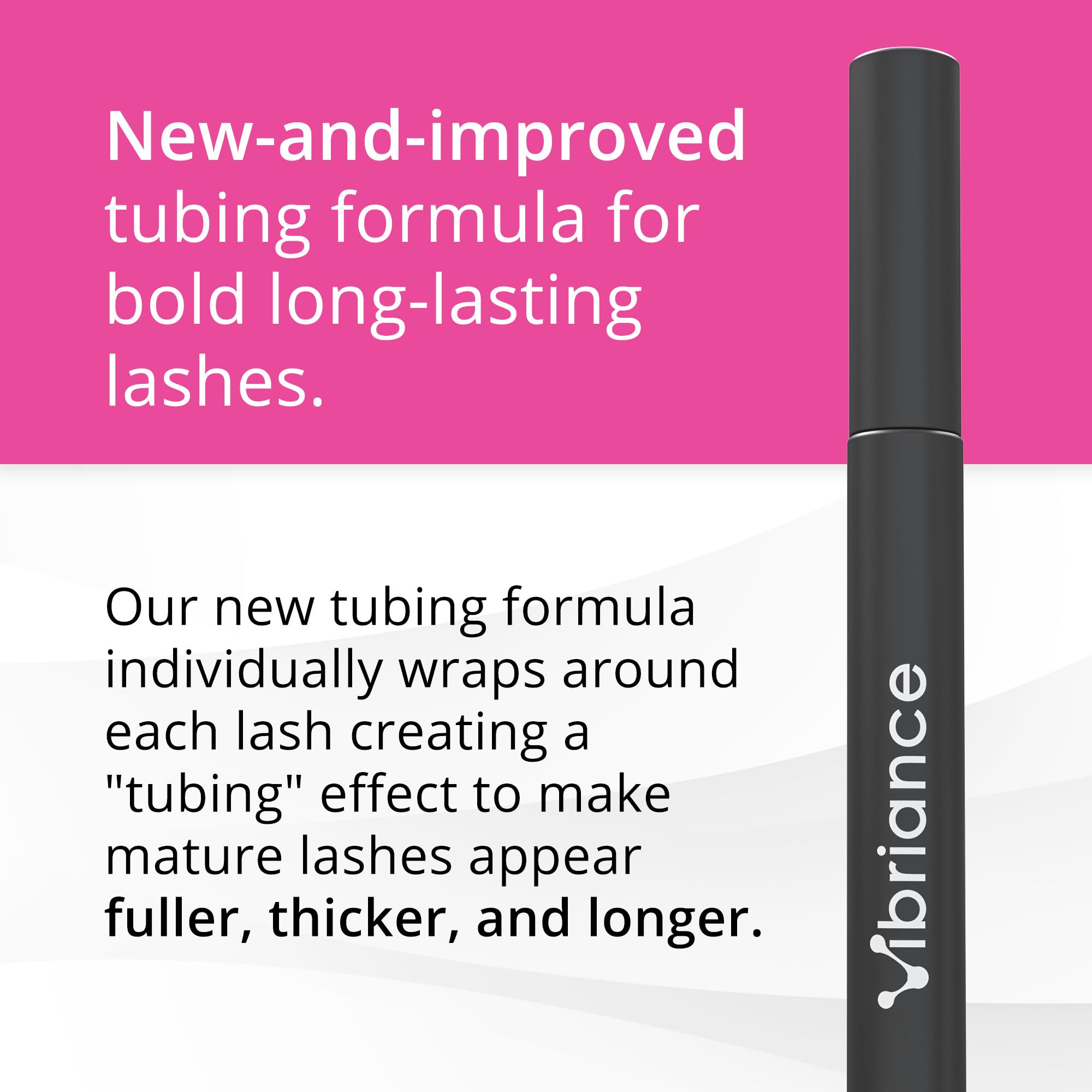 Vibriance Volumizing Tubing Mascara soft black swatch reveals natural color and glow