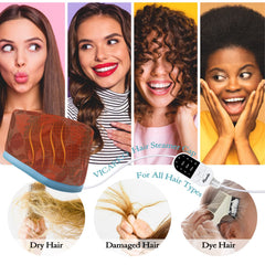 VICARKO hair steamer display panel shows precise temperature control
