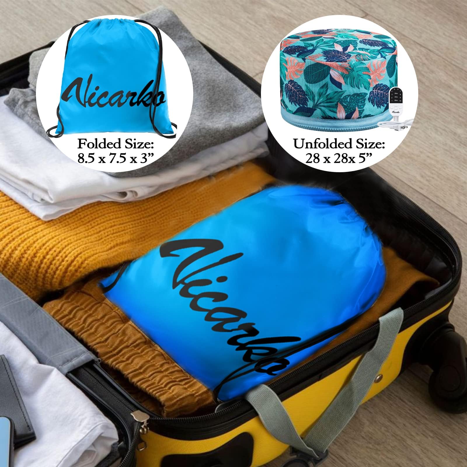 VICARKO hair steamer wide cap fit covers front to back