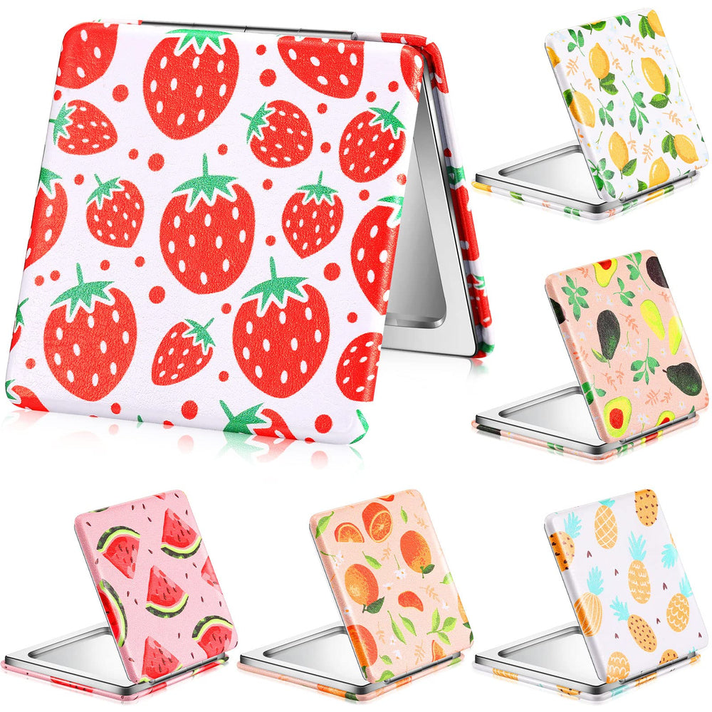 Vicenpal fruit-pattern compact mirror for on-the-go makeup checks with playful style