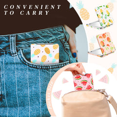 Vicenpal PU leather cover keeps the mirror protected in a purse