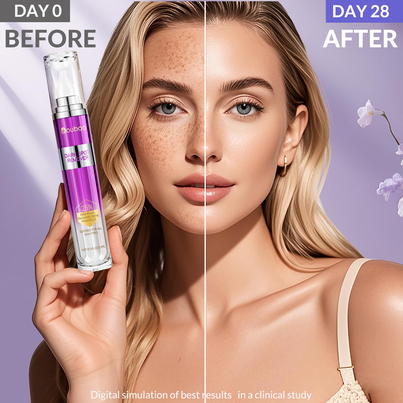 VicGFHS Dark Spot Remover neck area ready for an even-toned look on exposed skin.