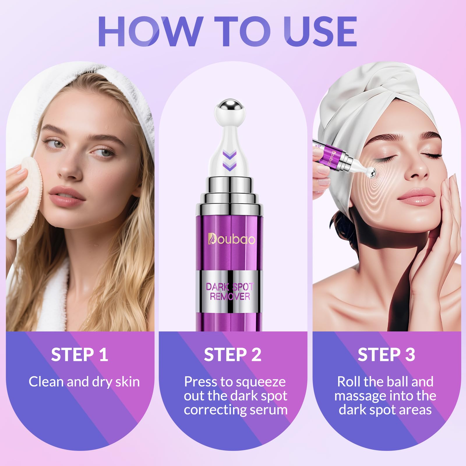 VicGFHS Dark Spot Swatches on skin highlight subtle brightening and even tone.