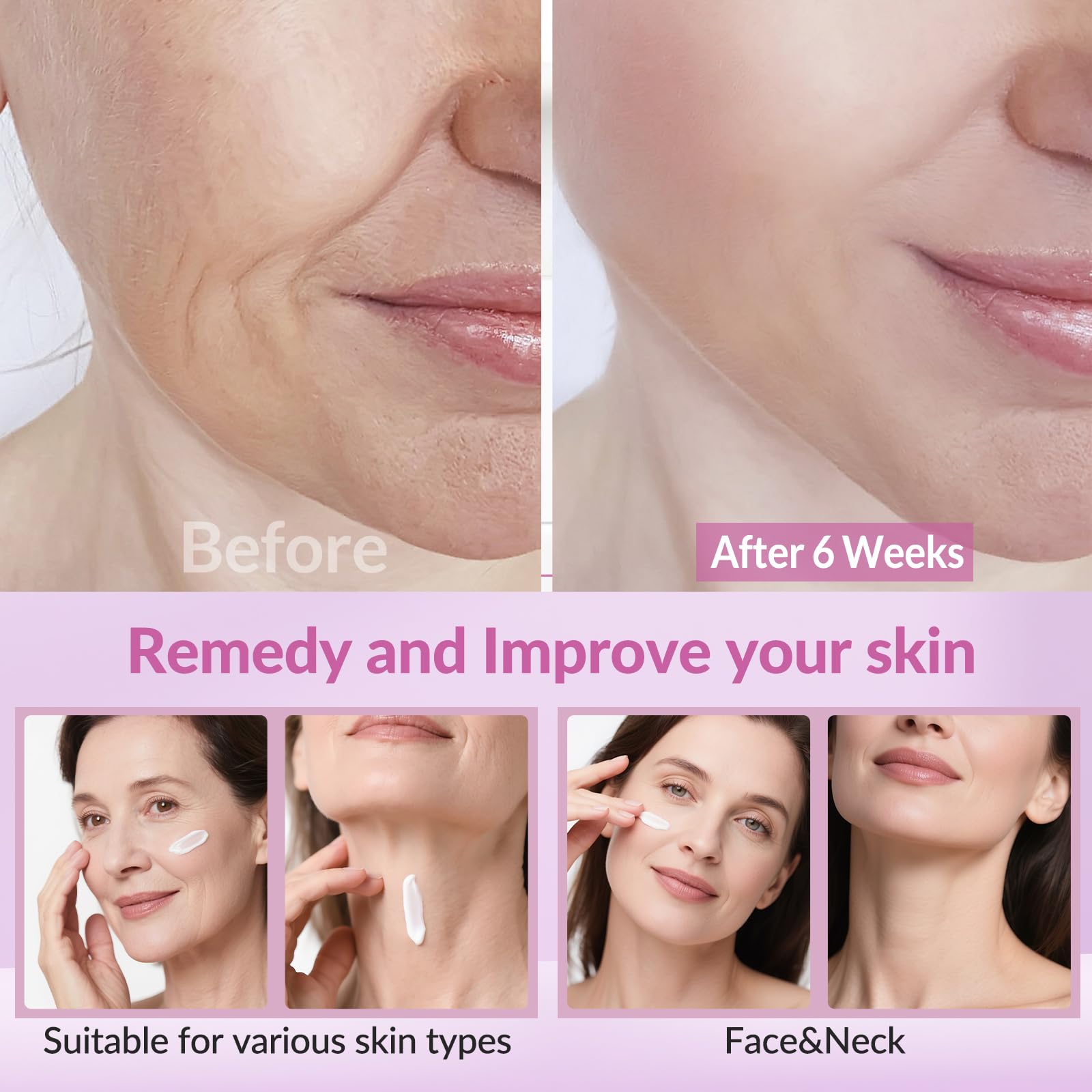VicGFHS neck application image showing smooth, quick-absorption formula