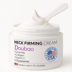 VicGFHS neck firming cream jar closeup for hydration and firming.