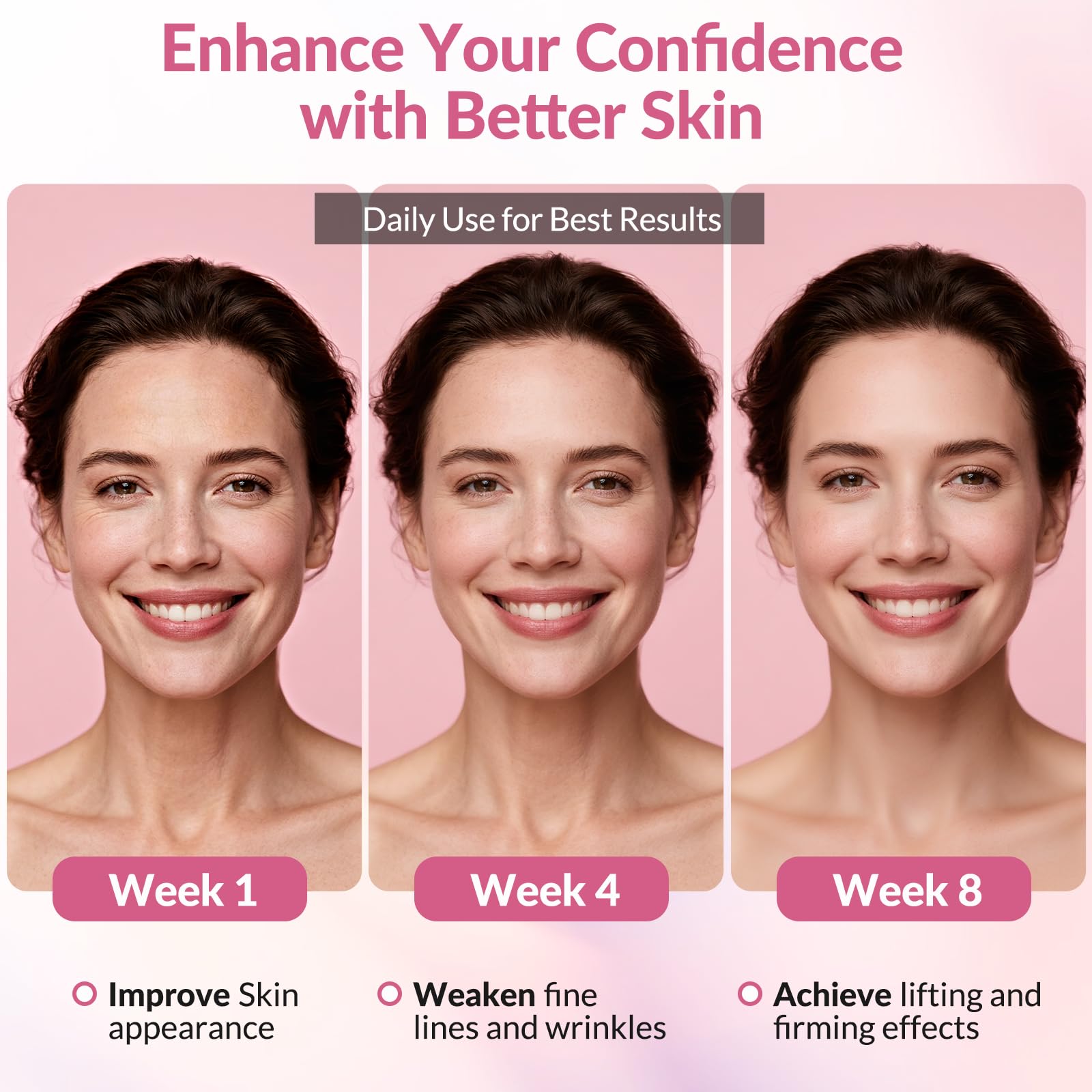 VicGFHS neck firming cream rubs in—tip application for smoothing fine lines.