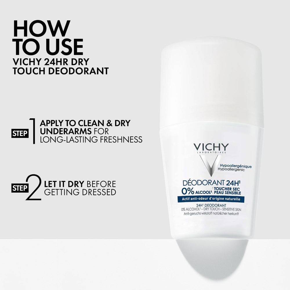 Vichy clear-finish demo on fabric showing no white marks for clothing care
