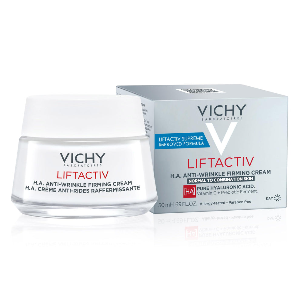 VICHY on bathroom shelf in daytime routine for radiance boost