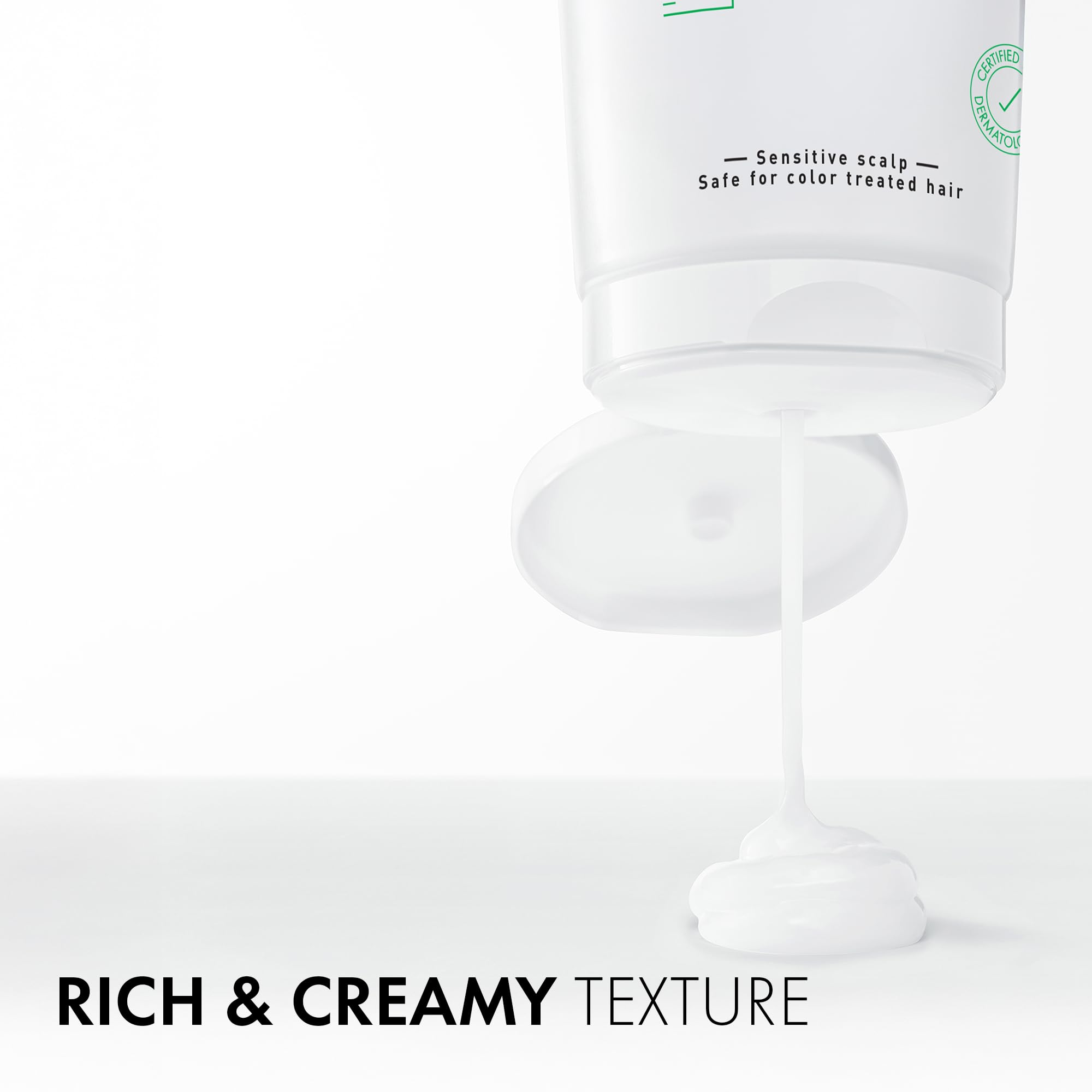 VICHY Dercos in bathroom routine with person applying for scalp comfort and manageability