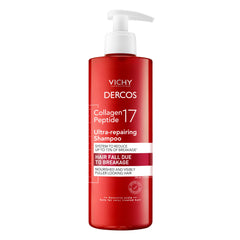 VICHY Dercos front packaging showing 390ml bottle and clear benefits
