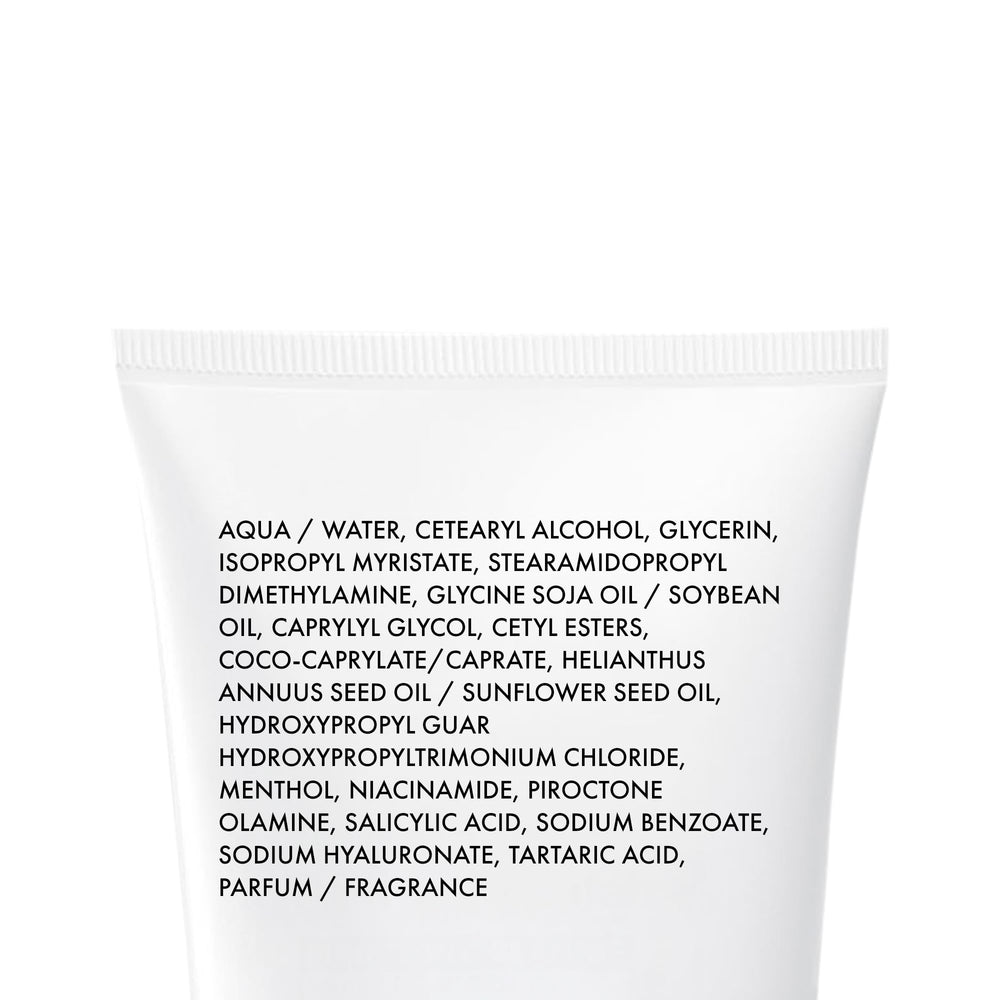 VICHY Dercos size comparison bottle showing 6.7 fl oz for travel and shelf-scale