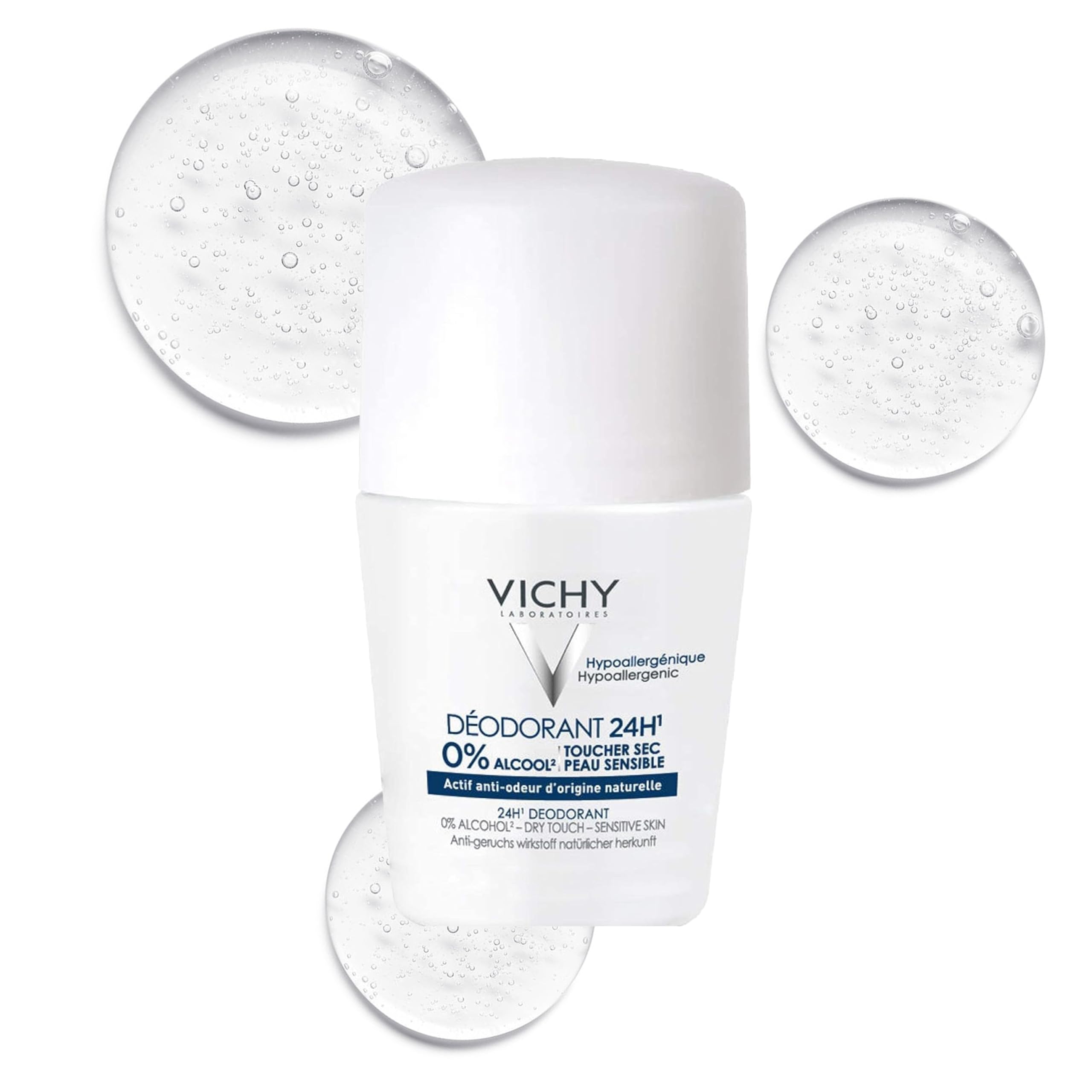 Vichy front packaging showing product and benefits for quick identification