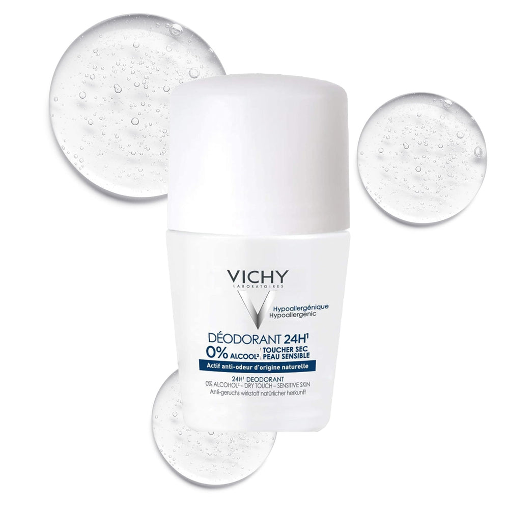 Vichy front packaging showing product and benefits for quick identification
