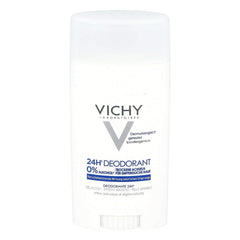 Vichy dry-touch stick front view showing compact travel-friendly packaging and invisible finish