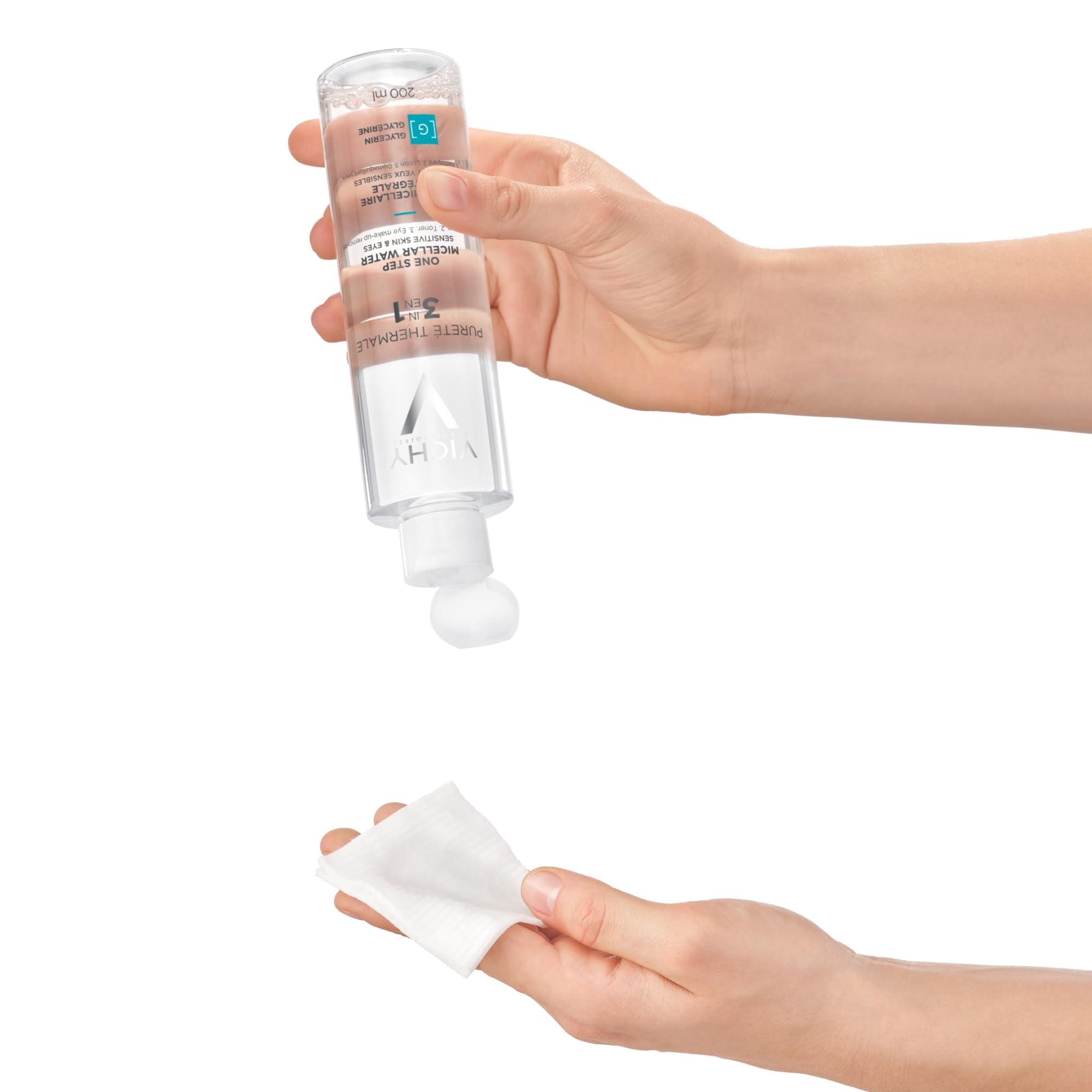 Vichy panthenol and thermal water blend emphasizing skin comfort