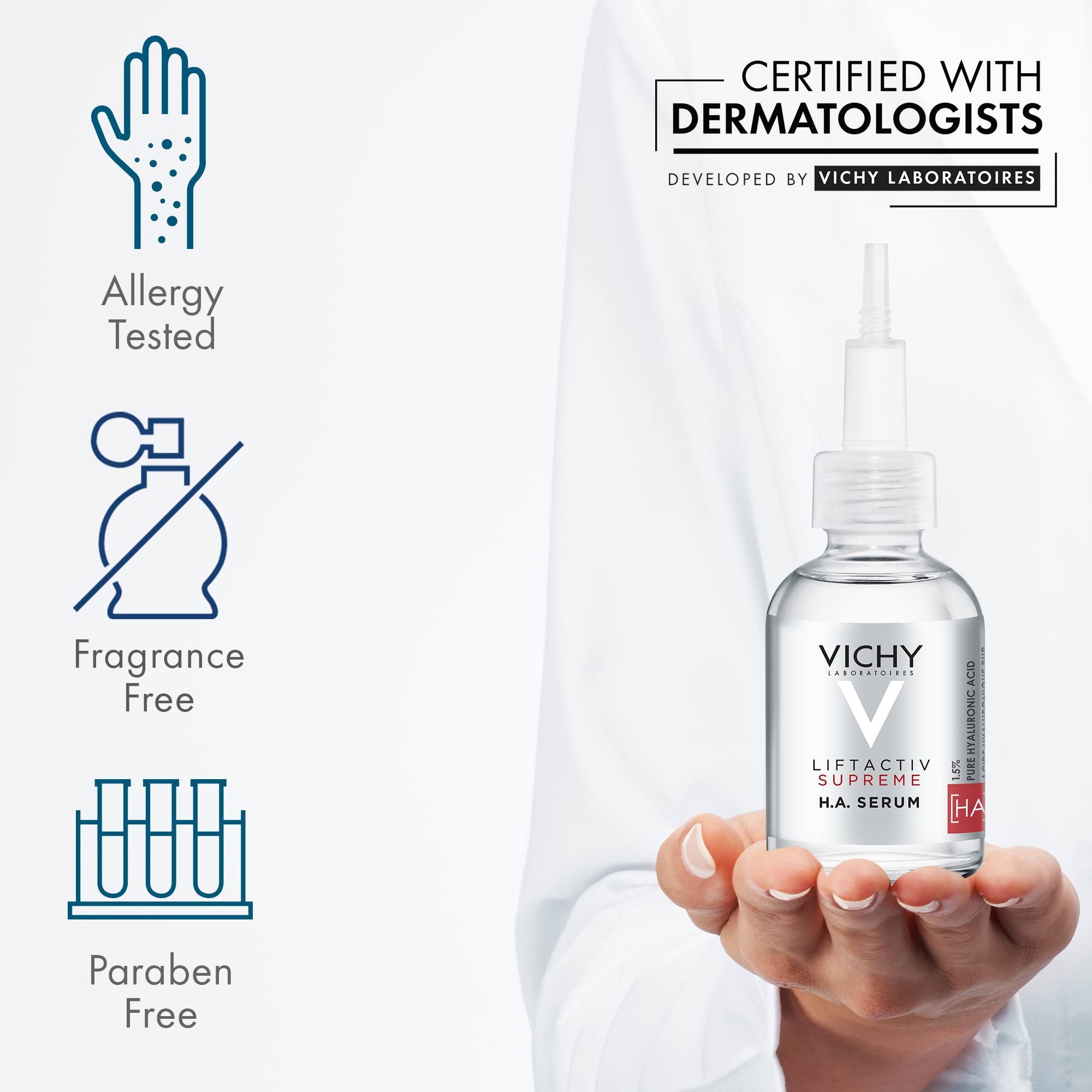 VICHY application on face and neck demonstrating plumping and smoothing benefit