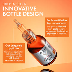 VICHY applicator detail highlighting precision dispenser for contamination-free dosing