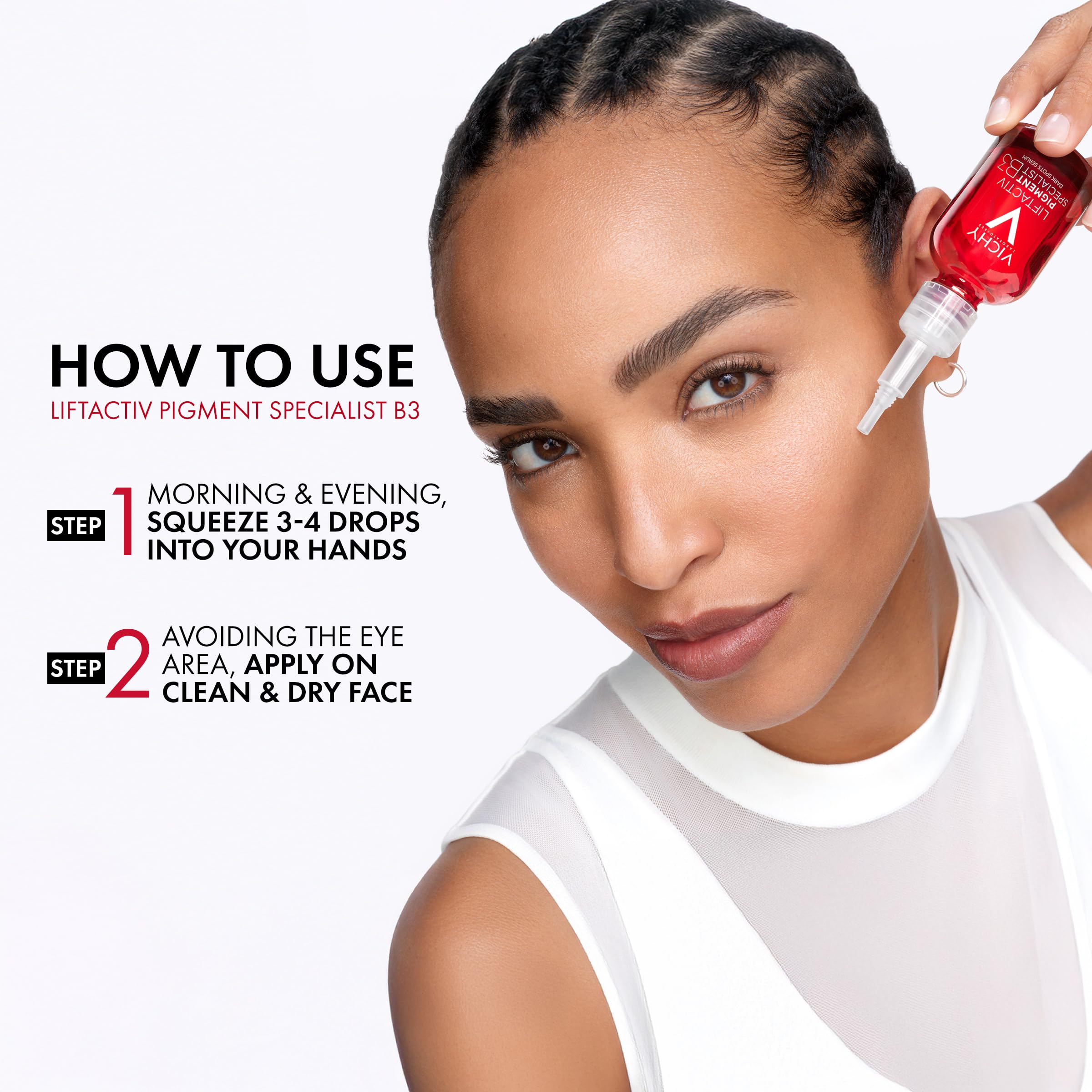 VICHY in a morning routine setting promoting brighter skin
