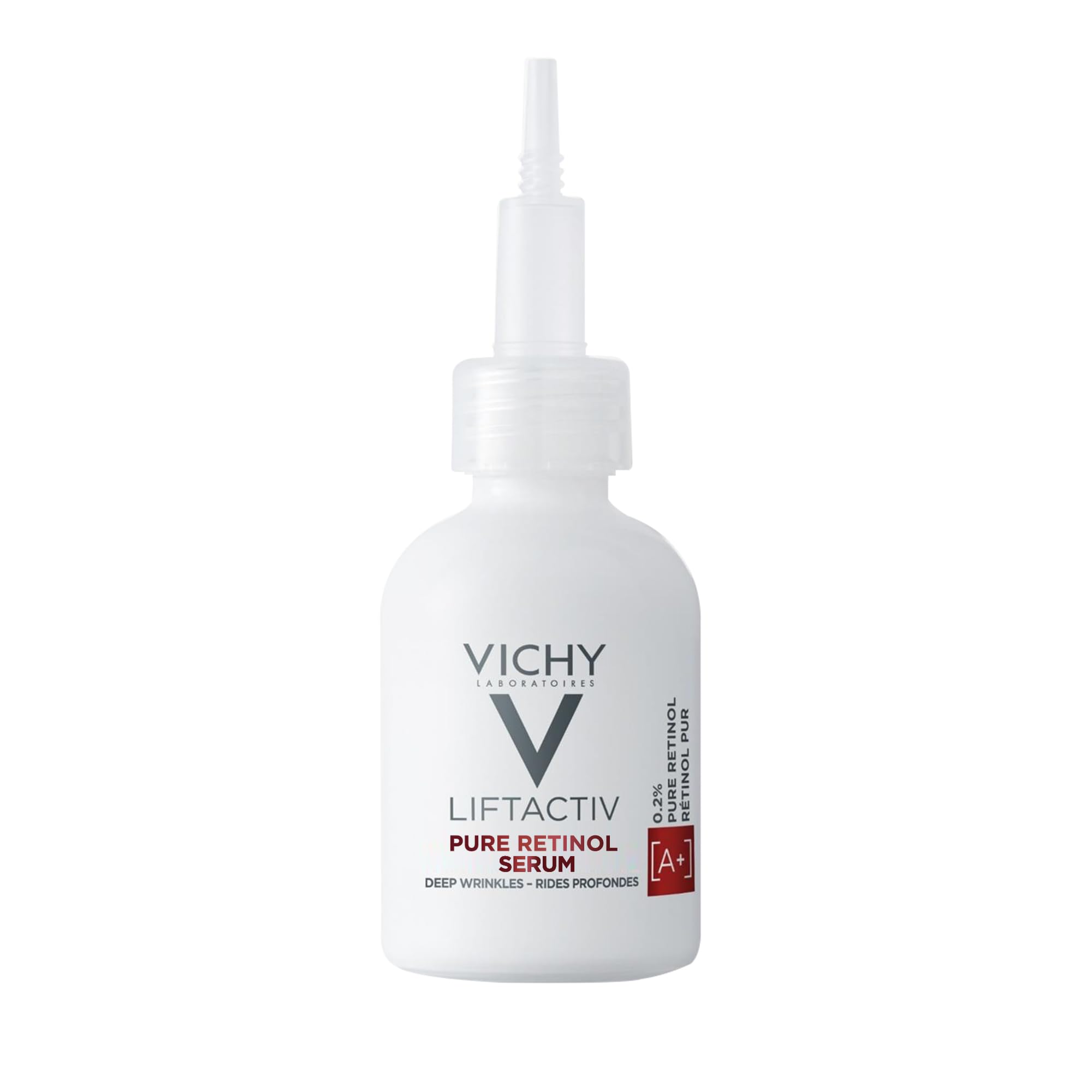 Vichy front packaging showing bottle and benefits