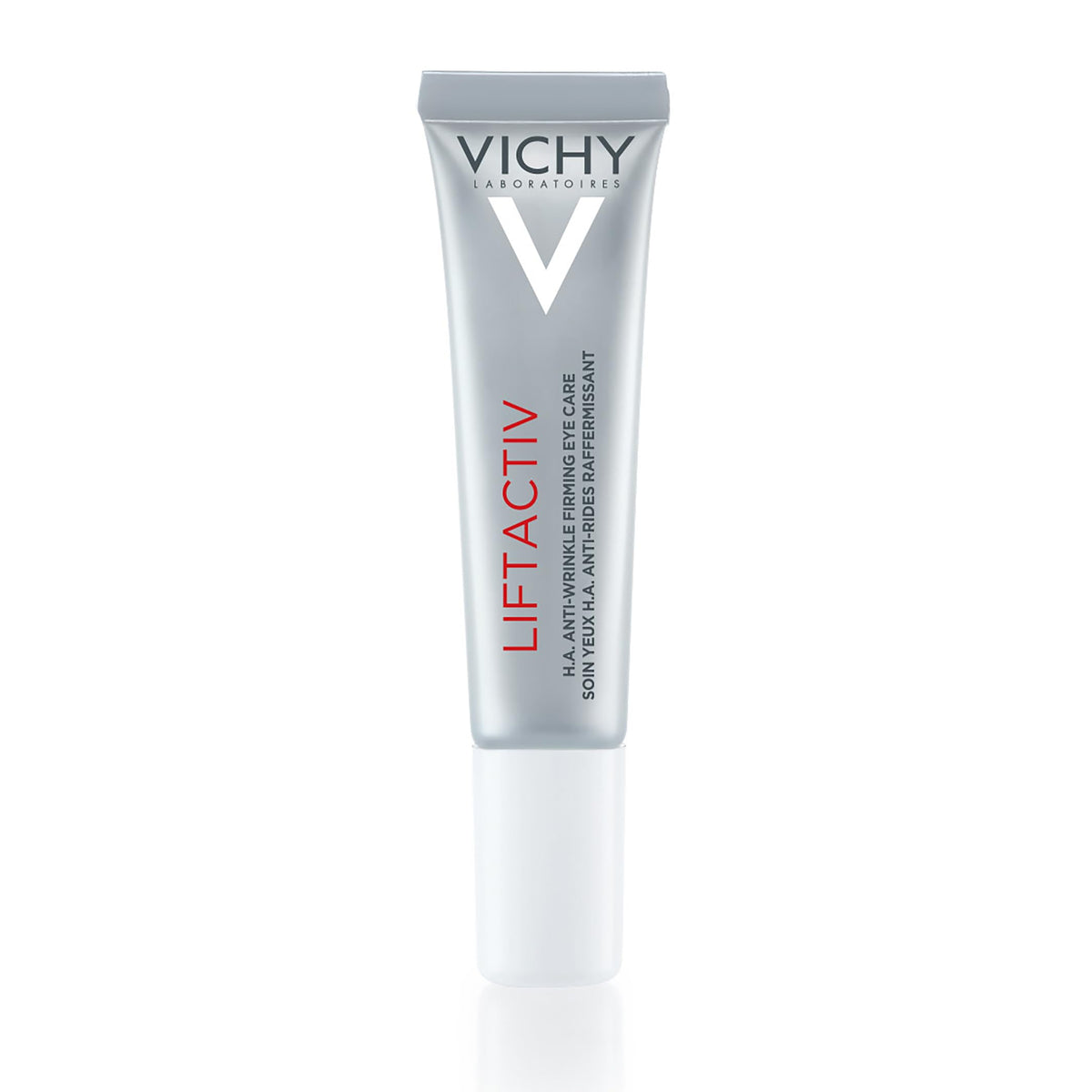 VICHY front packaging showing product and benefits for firmer eyes