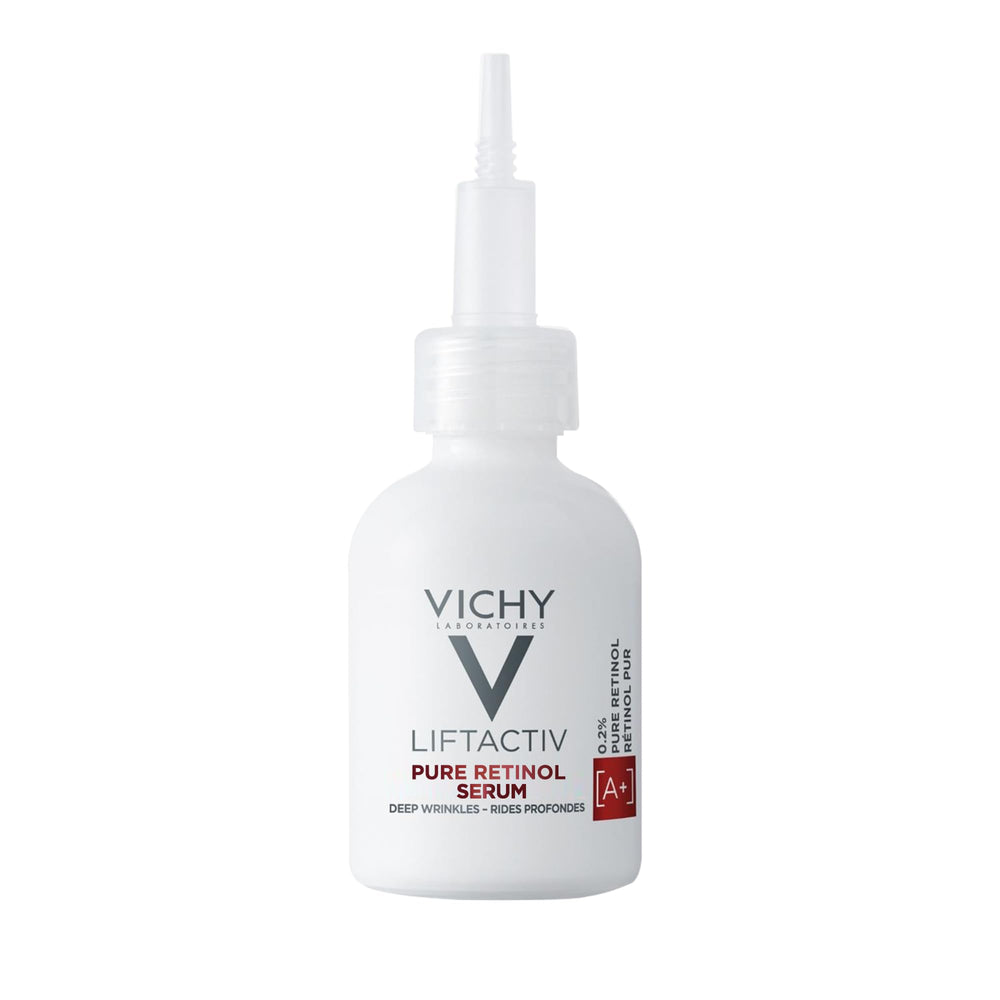 Vichy front packaging showing bottle and benefits