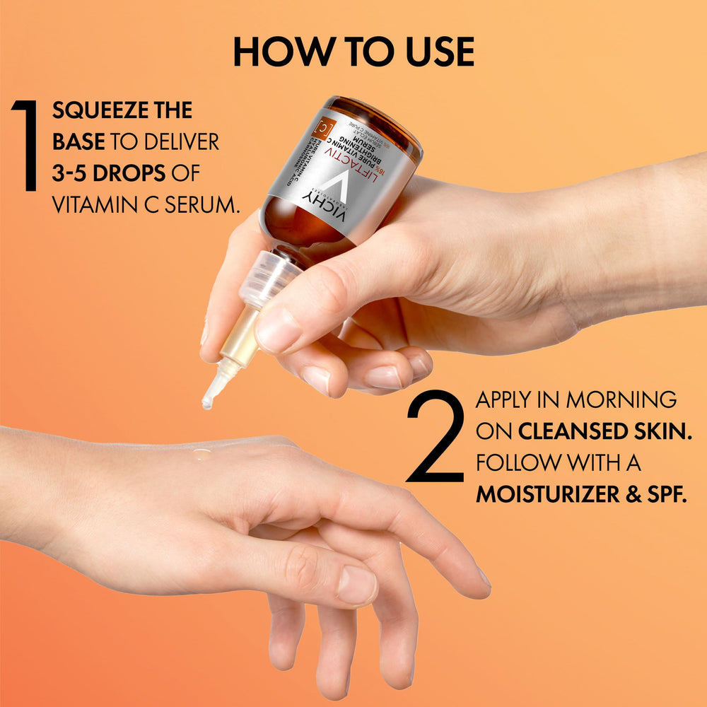 VICHY packaging label close-up showing ingredients and clinical claims for transparency