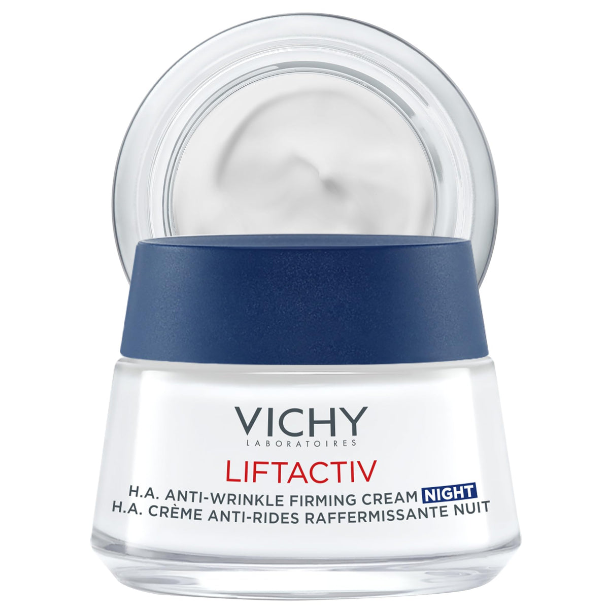 VICHY jar front view showing label and sleek packaging benefits shelf appeal