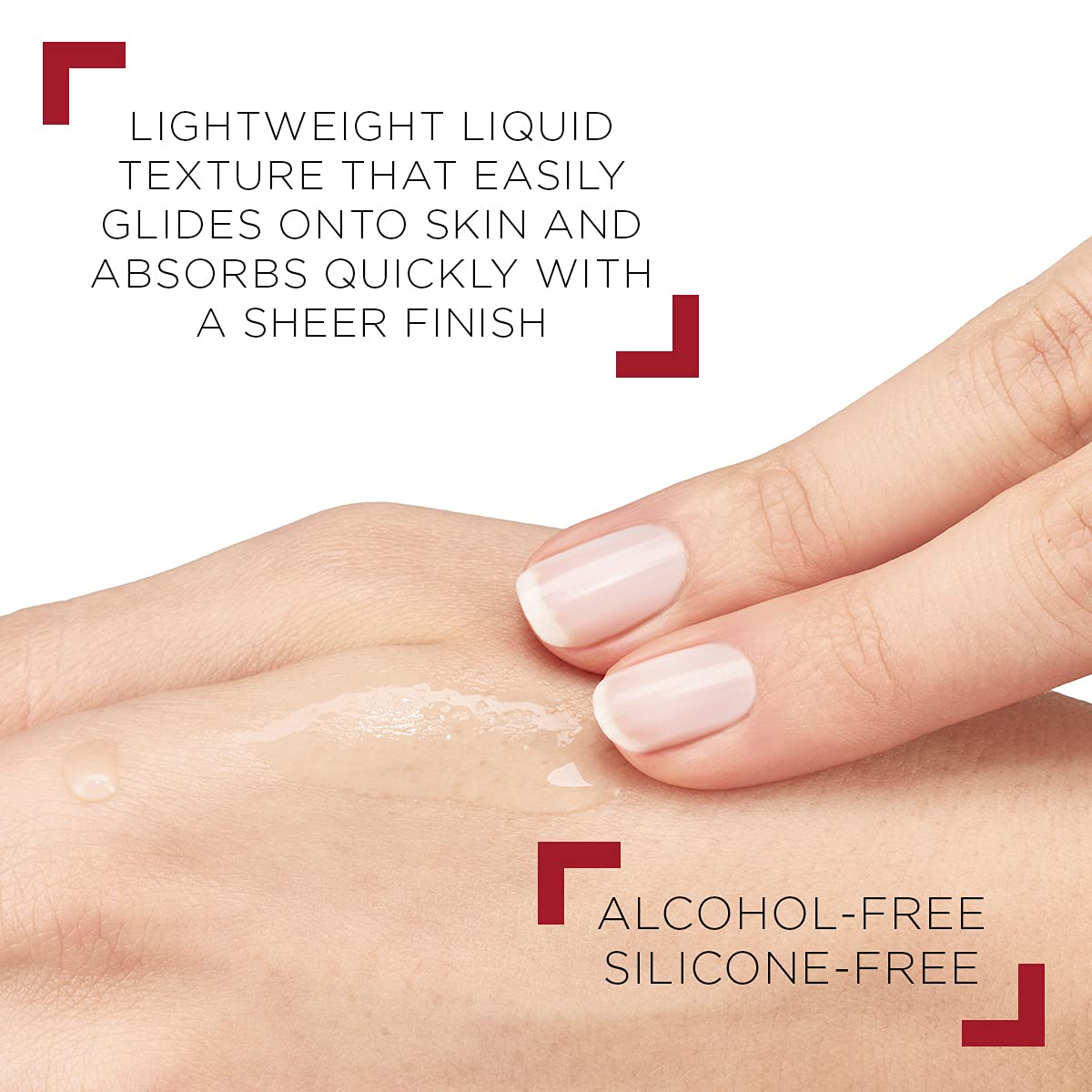 VICHY close-up of lightweight serum texture for fast absorption benefit