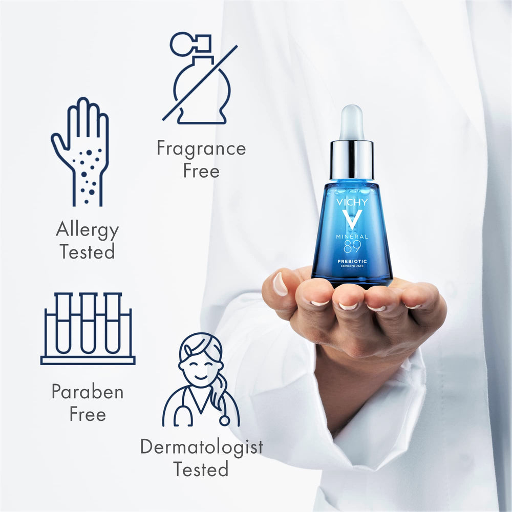 VICHY Minéral 89 applied on hand demonstrating non-greasy feel and quick absorption benefits