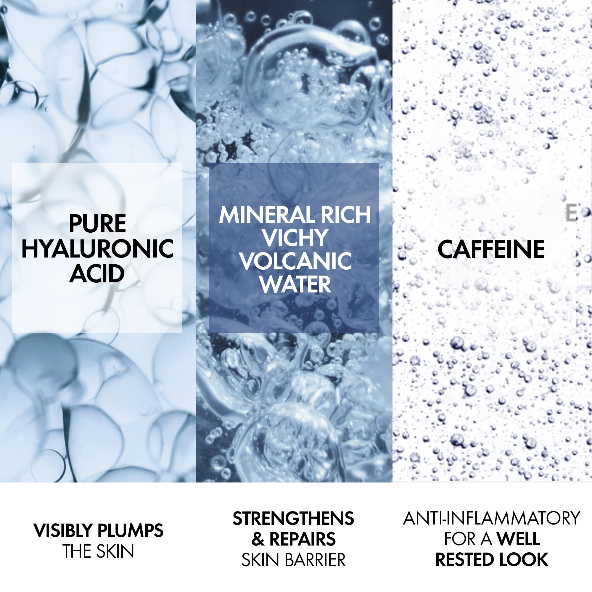 VICHY gel texture close-up demonstrating lightweight, fast-absorbing hydration