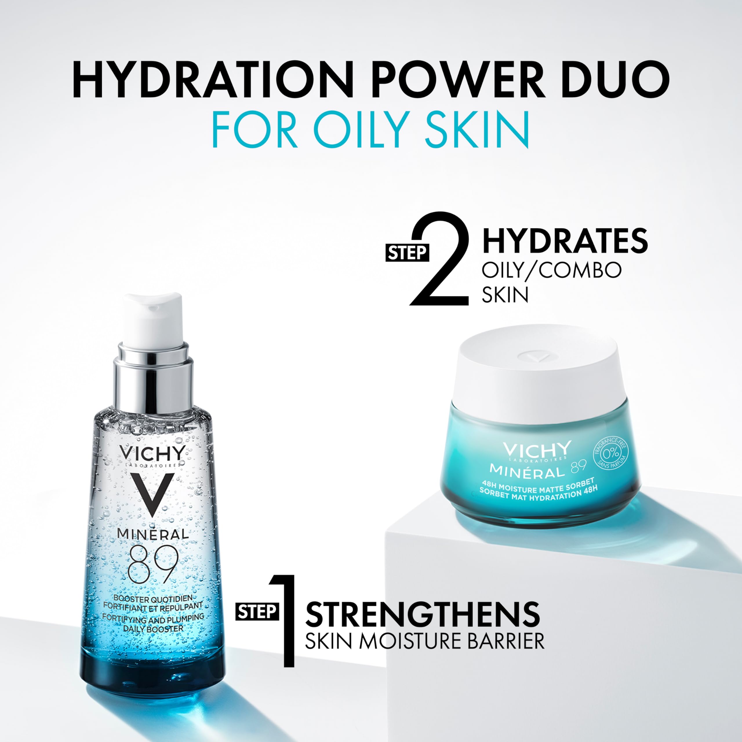 VICHY label close-up showing ingredients list and transparent formulation benefit