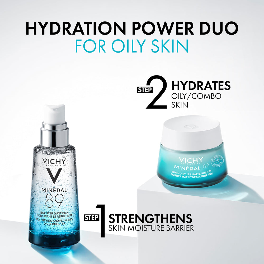 VICHY label close-up showing ingredients list and transparent formulation benefit
