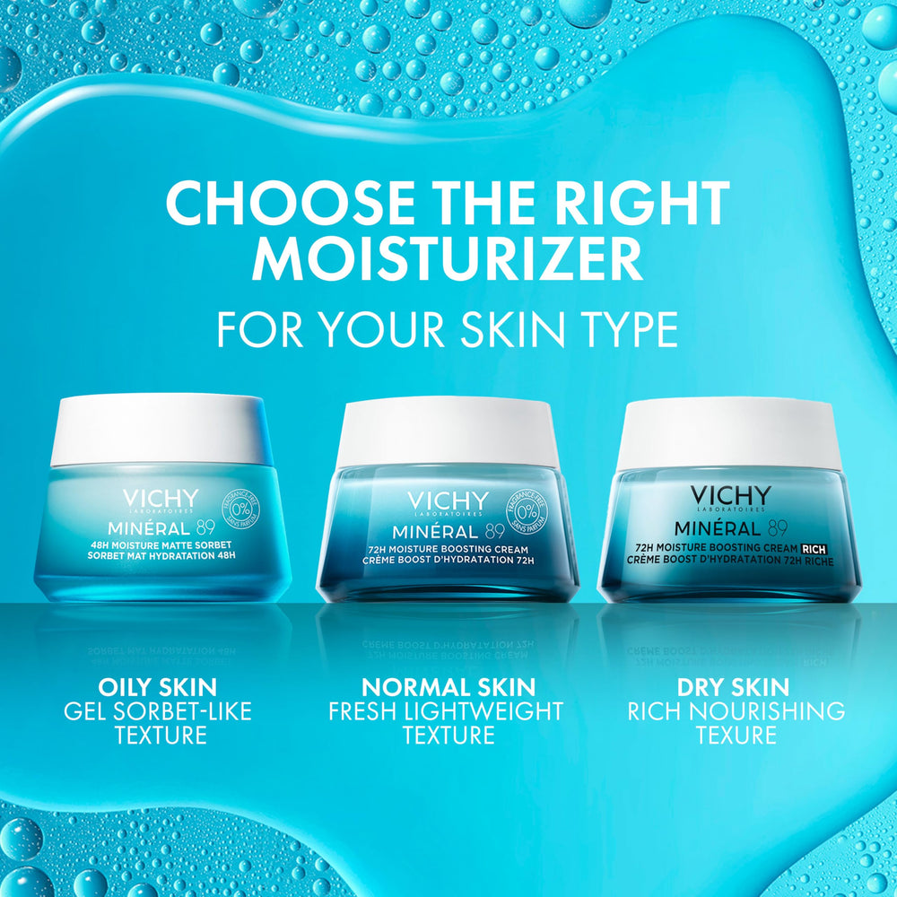VICHY product on bathroom counter in lifestyle setting promoting daily skincare routine benefit