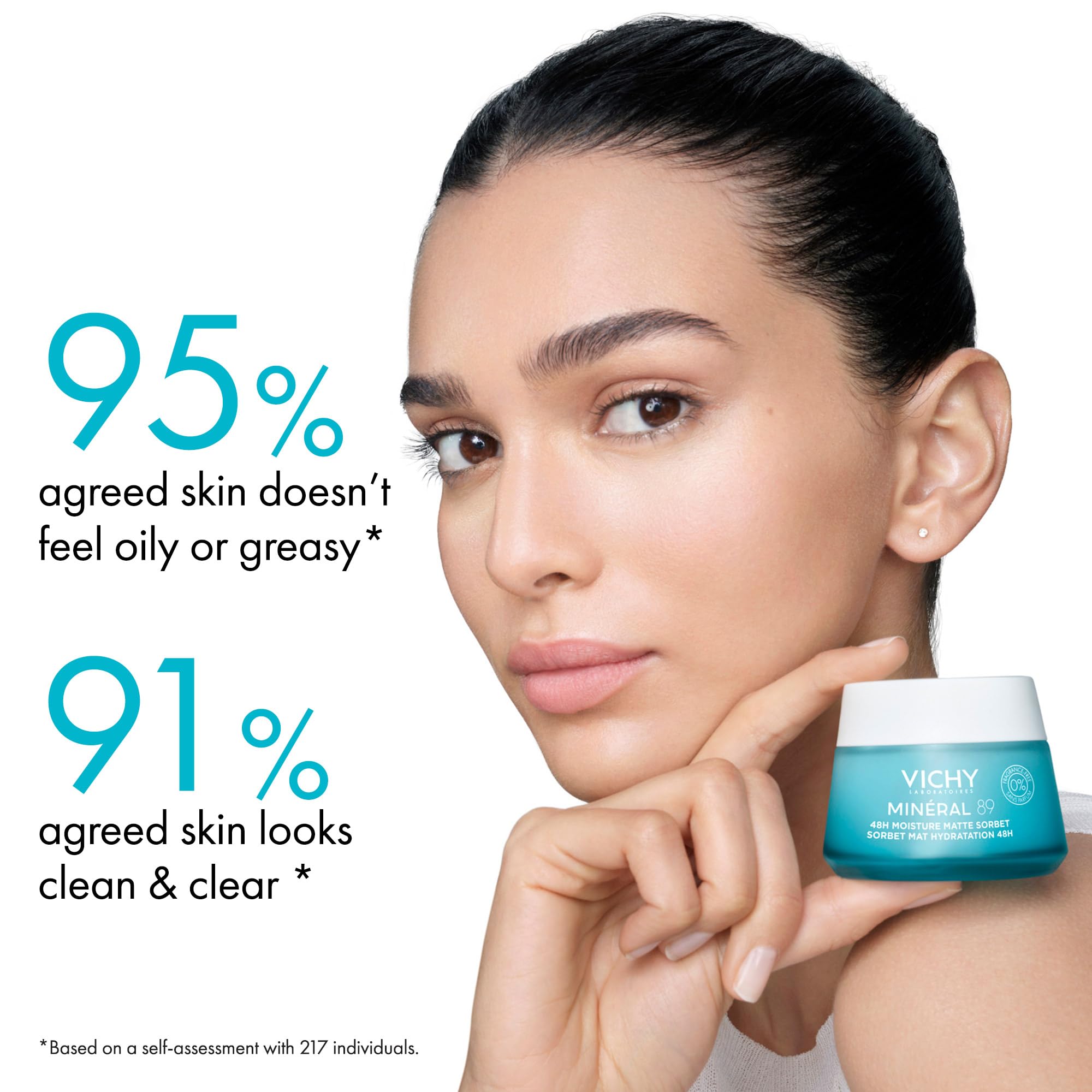 VICHY pump dispensing gel demonstrating easy precise application benefit