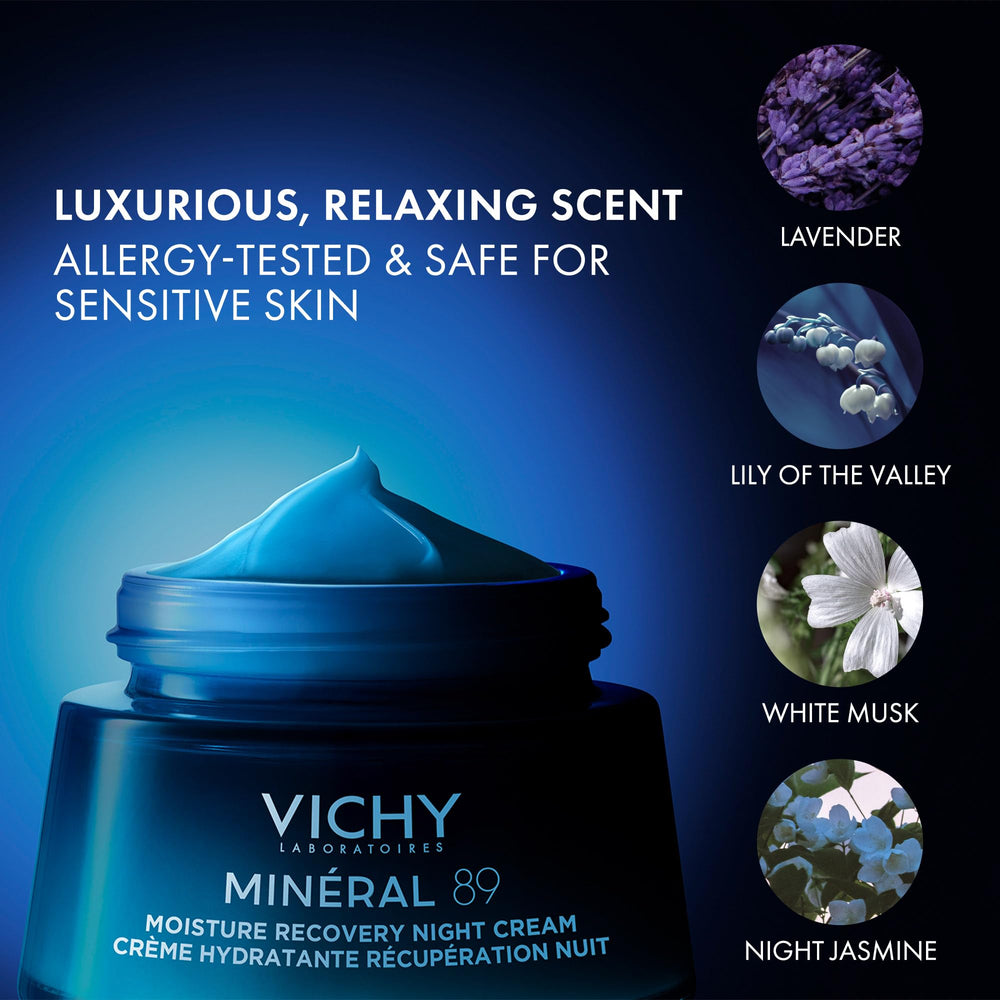 VICHY cream spread on hand showing smooth finish and plumping effect