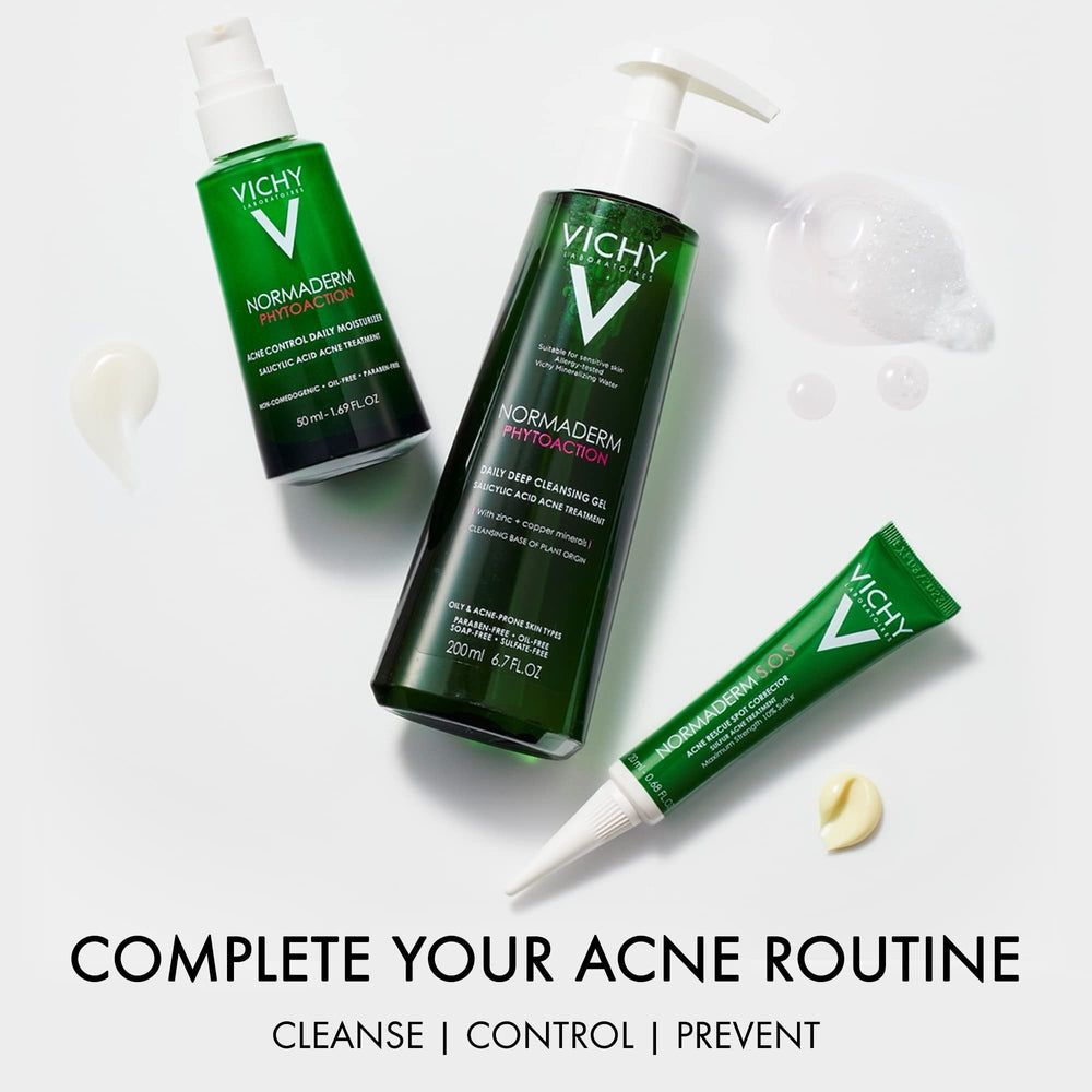Vichy Normaderm on bathroom shelf within skincare routine showing easy integration benefit