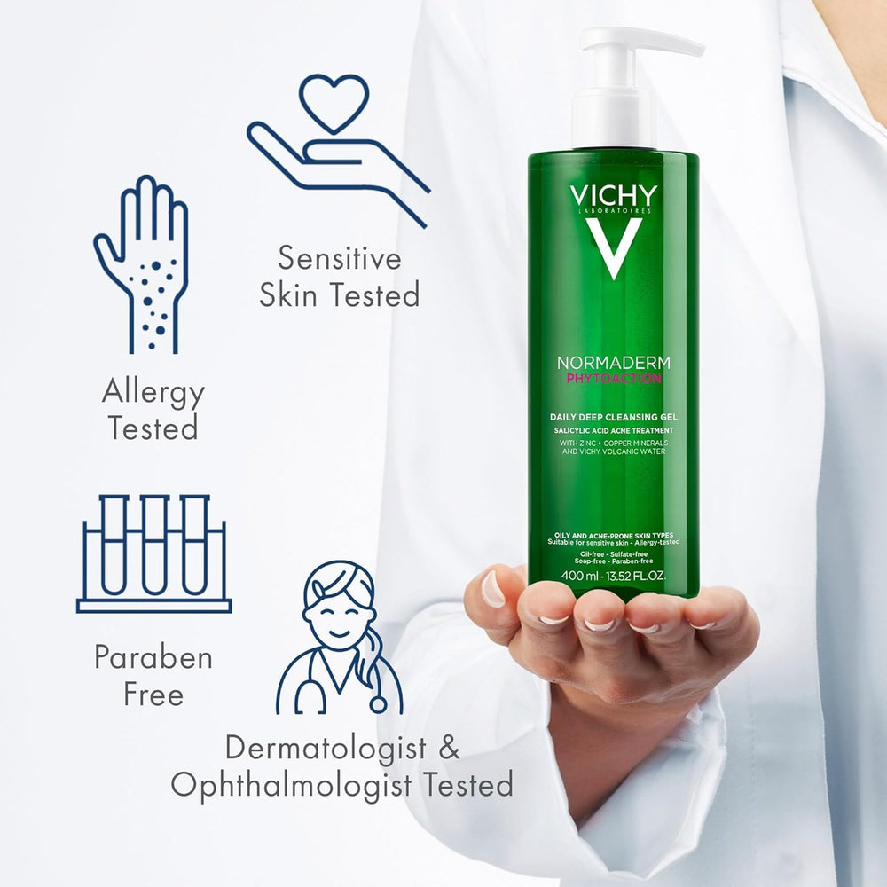 VICHY Normaderm bottle label detail showing active ingredient list