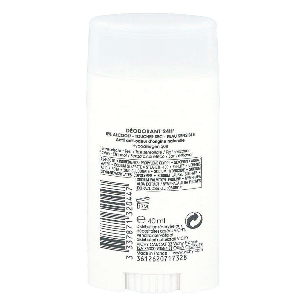 Vichy texture closeup highlighting smooth dry-touch formula and gentle absorbent minerals