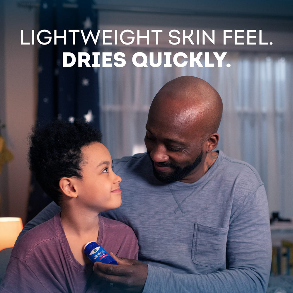 Vicks VapoStick family-use scene shows adults and kids 4+.