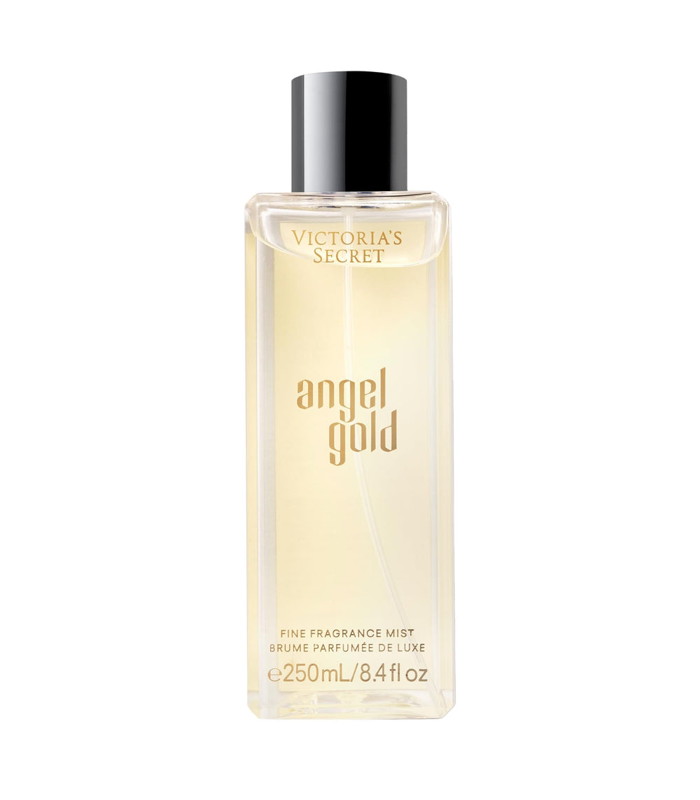 Victoria's Secret Angel Gold Fragrance Mist bottle for on-the-go scent refreshment.