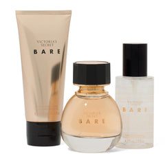 Victoria's Secret Bare gift set packaging showcases a luxe three-piece experience