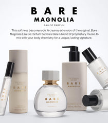 Victoria's Secret Bare Magnolia fragrance mist application spray on skin suggesting layered scent options.