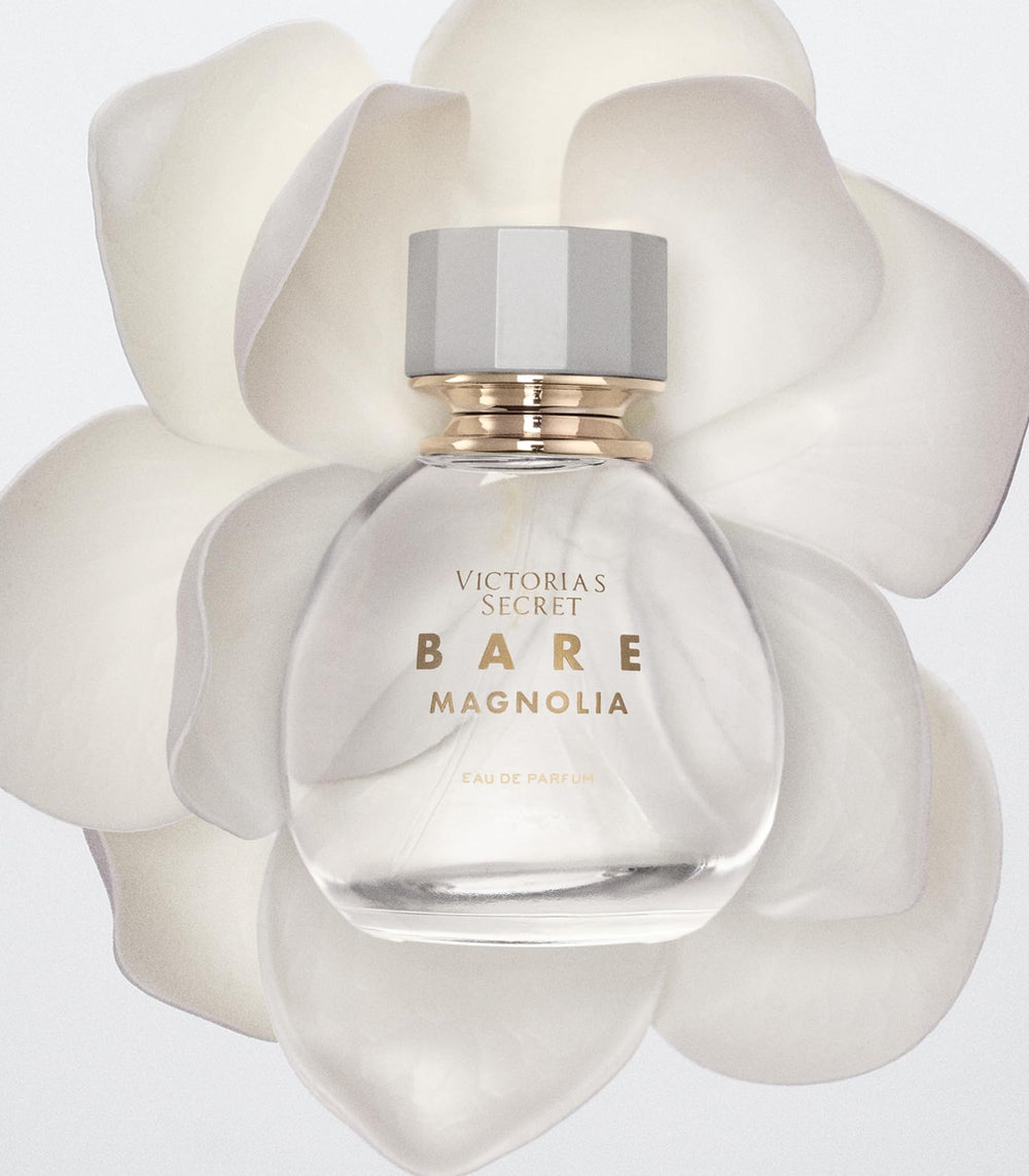 Victoria's Secret Bare Magnolia packaging highlights a luxurious evening fragrance ritual.