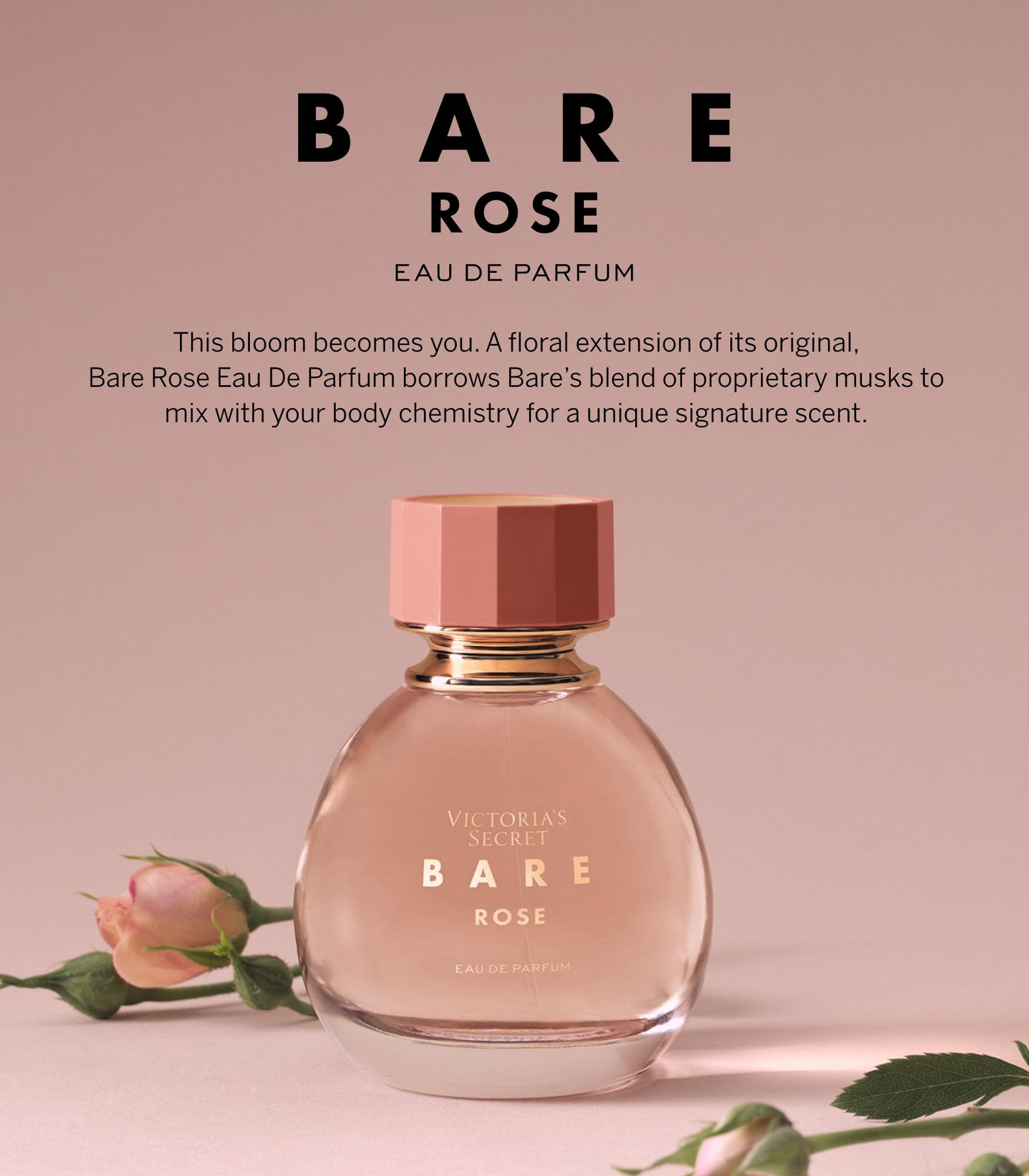 Victoria's Secret Bare Rose packaging wrap adds gift-ready appeal.