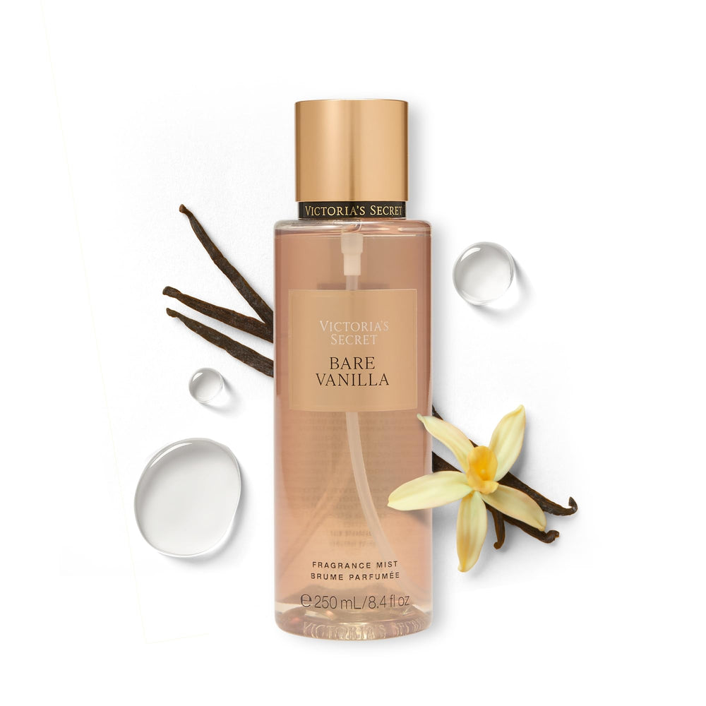 Victoria's Secret Bare Vanilla bottle front showing soft vanilla motif for daily elegance