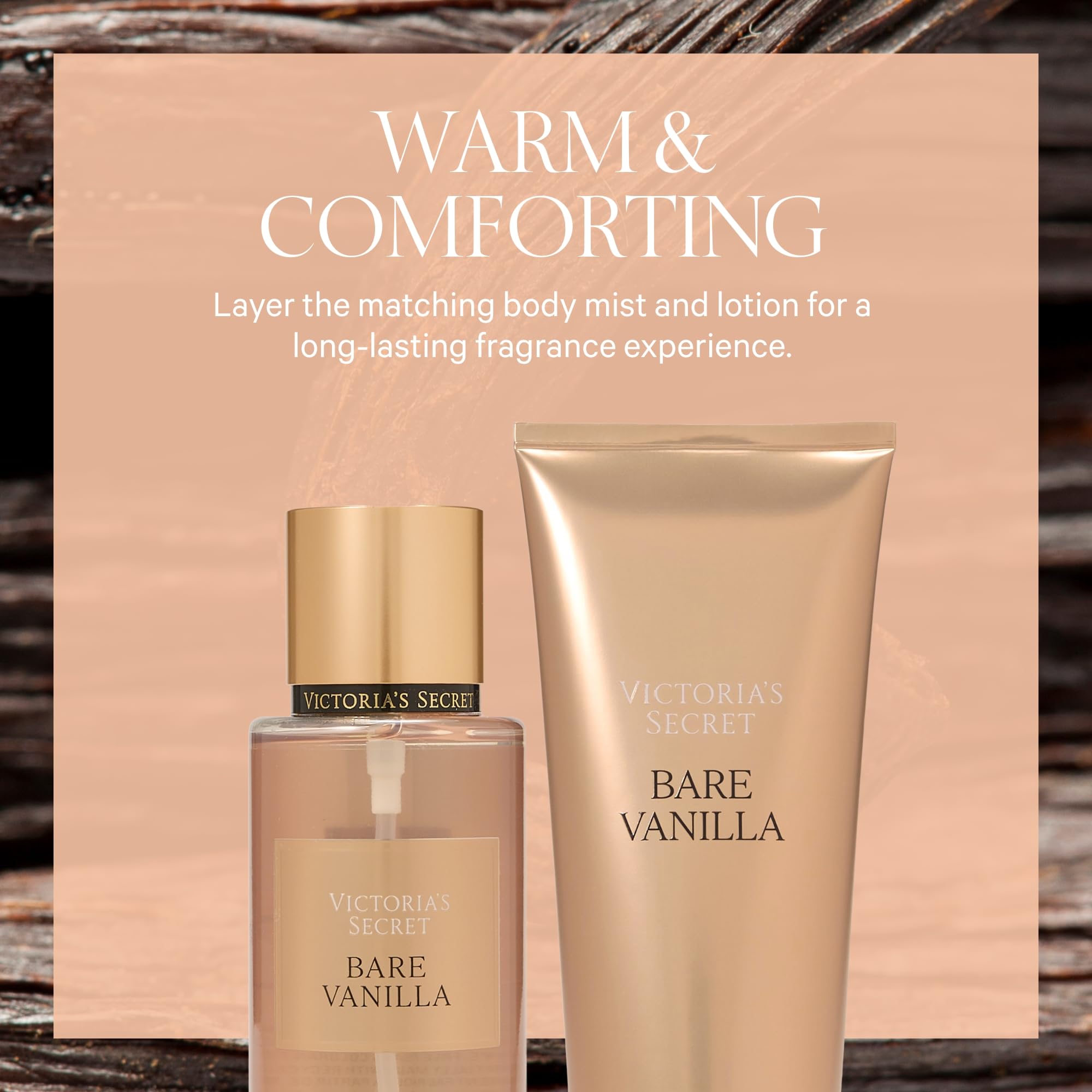 Creamy texture close-up of Victoria's Secret Bare Vanilla Nourishing Lotion for quick absorption