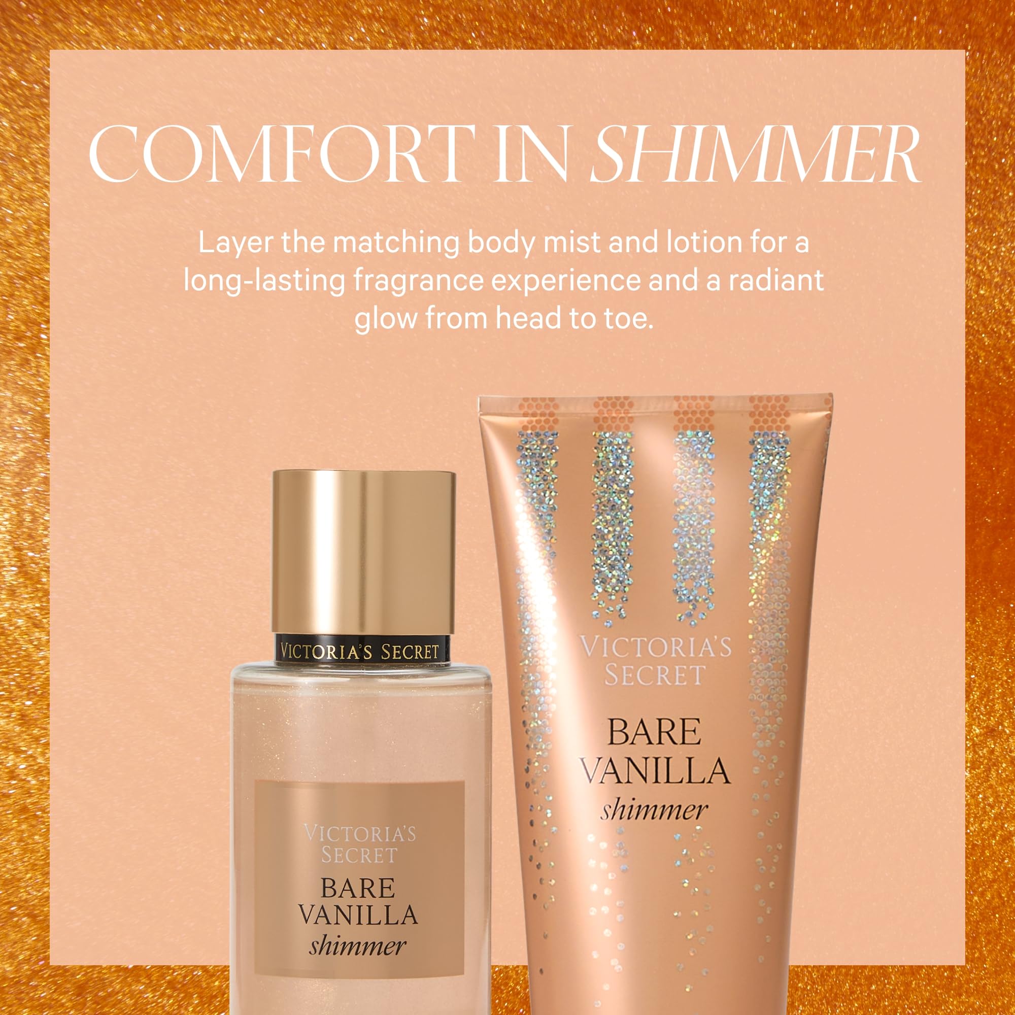 Victoria's Secret Bare Vanilla Shimmer lotion texture close-up shows whipped vanilla notes.
